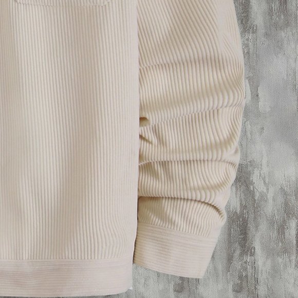 Cream Mens Corduroy Shirt Jacket - Picture 6 of 6